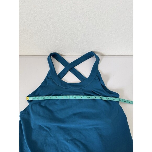Toad & Co  Alluvial Tank Top Size M Built in Bra Athletic‎ Stretch Pullover Teal - Picture 10 of 12